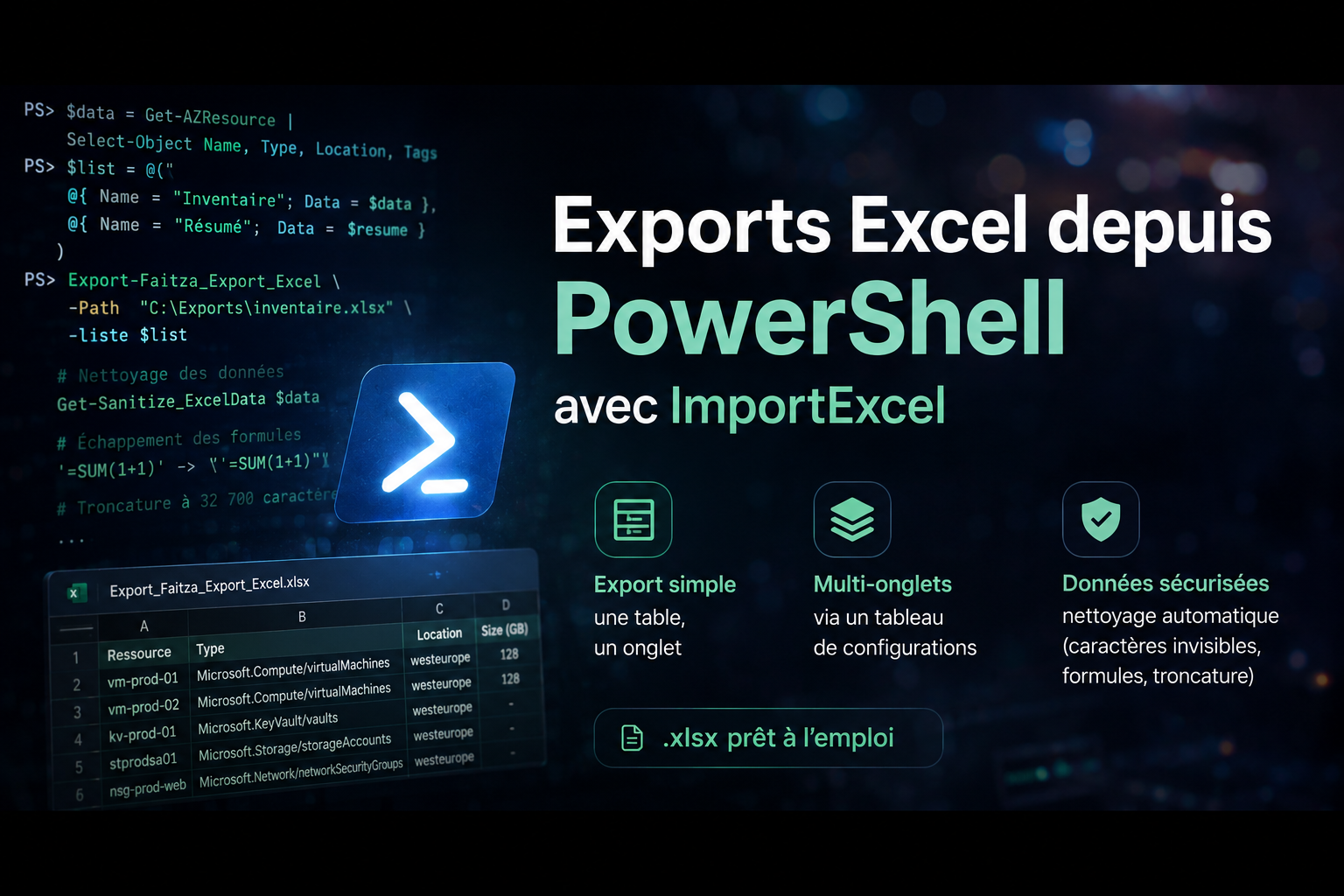 Export Excel PowerShell ImportExcel